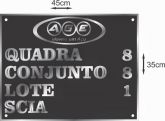 Placas de Endereço Alumínio ou Bronze