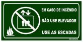Placas de Sinalização "Rota de Fuga"